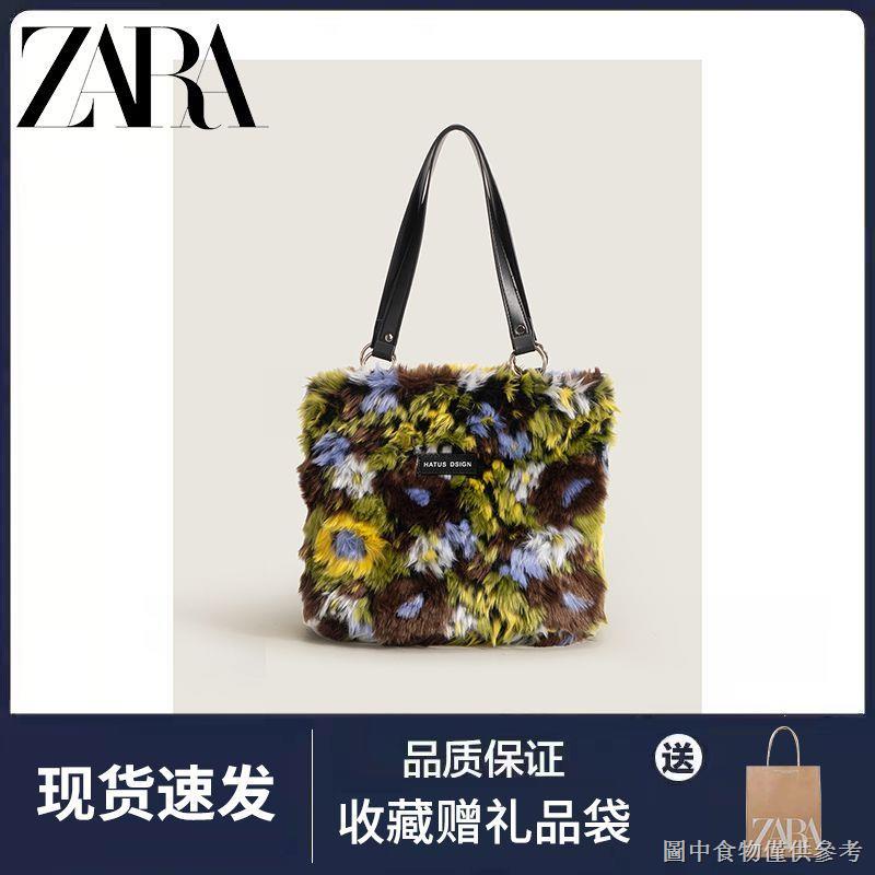 ZARA Niche Thiết Kế Vẽ Tranh Sơn Dầu Nghệ Thuật Cỡ Lớn Một Túi Tote Cao Cấp Mùa Đông