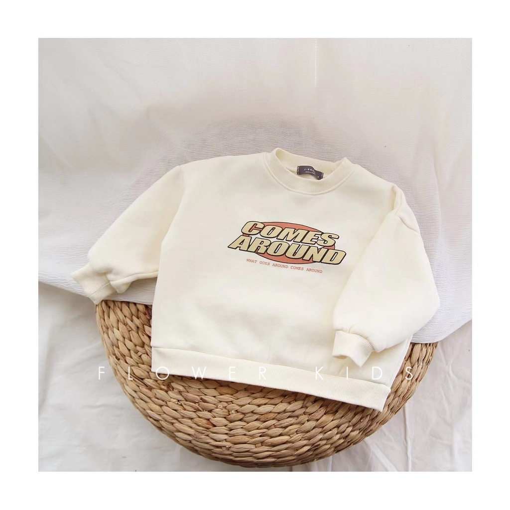 Áo sweater Mỏng Tay Dài In Chữ Đơn Giản Thời Trang Xuân Thu Hàn Quốc 2022 Mới Cho Bé Trai Bé Gái