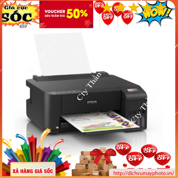 Máy in phun màu wifi khổ A4 Epson L1250 chất lượng in tốt có bảo hành INECO
