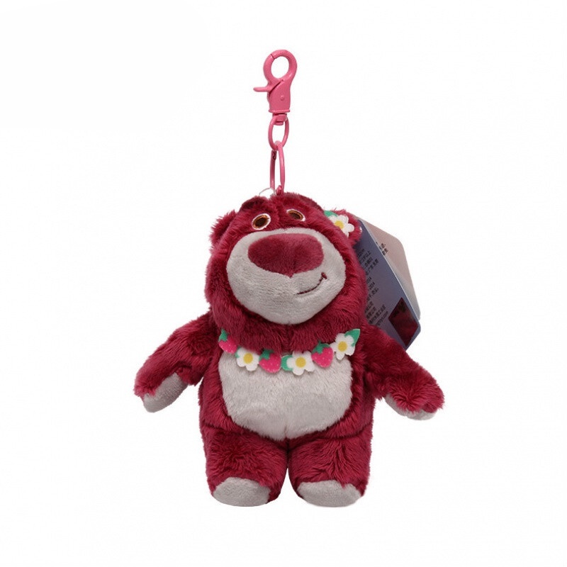 Móc Khóa Hình Gấu Bông Dâu Tây Disney Dễ Thương