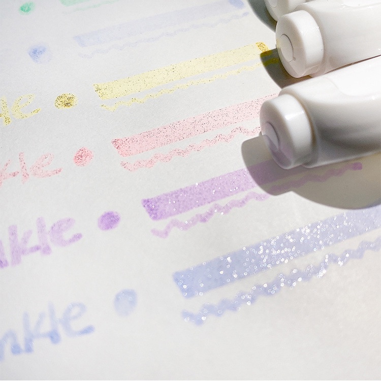 Set 4 bút highlight có nhũ Twinkle Rosy Posy - Miao's Little Forest