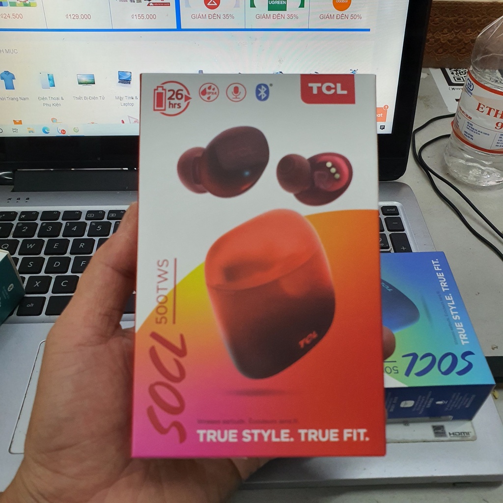 Tai Nghe Bluetooth TCL SOCL500TWS Chính Hãng, Hàng Xuất Mỹ, Kháng Nước, Bass To, Thiết Kế Trẻ Trung, Giá Rẻ