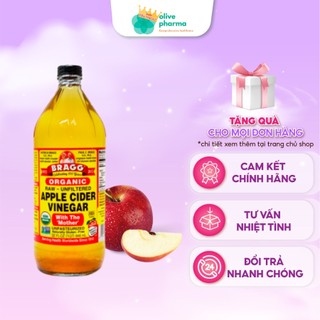 [BRAGG] Dấm Táo Hữu Cơ Có Con Dấm 473ml