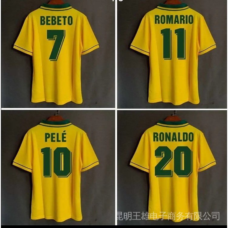 Áo nam Tay Ngắn In Chữ Brazil 1994 2004 2006 9 Ronaldinho 10 Thời Trang