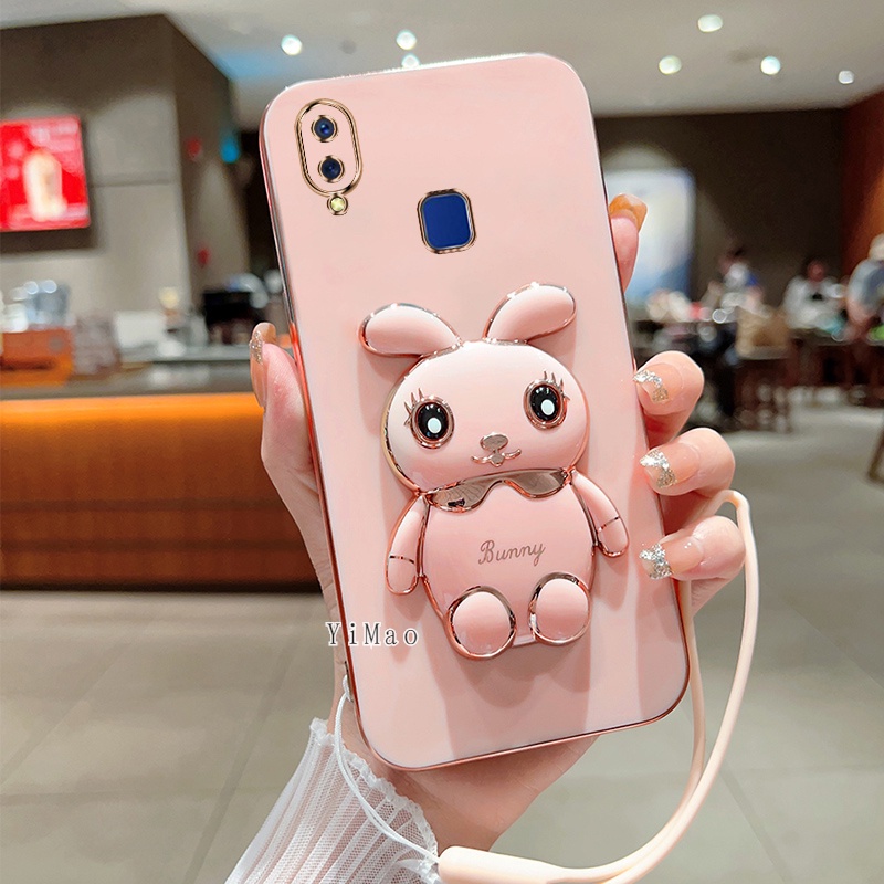 Ốp Điện Thoại Có Giá Đỡ Hình Thỏ Cho Vivo 1814 1807 1810 1811 1816 1817 1820 1929 Y1S 1725 1806 1804 1723 1726 1727