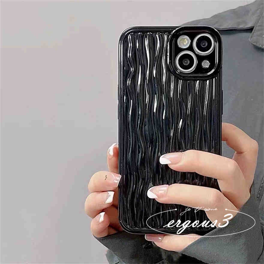 Ốp Điện Thoại Silicon Mềm Họa Tiết Sóng Nước 3D Cho iPhone 14 13 12 11 Pro Max SE2020 X XR Xs Max 7 8 Plus