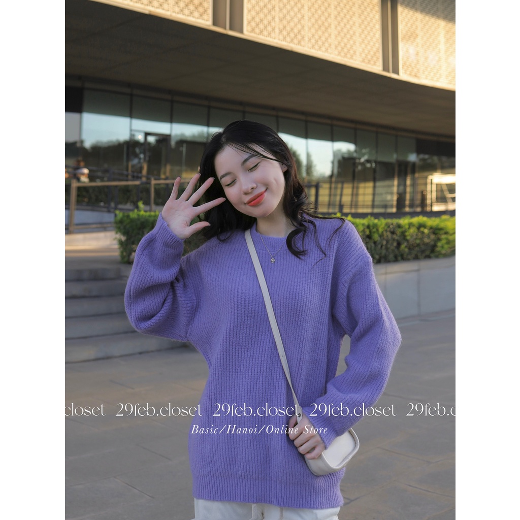 Áo len gân cổ tròn 8 màu - 29feb.closet - A152