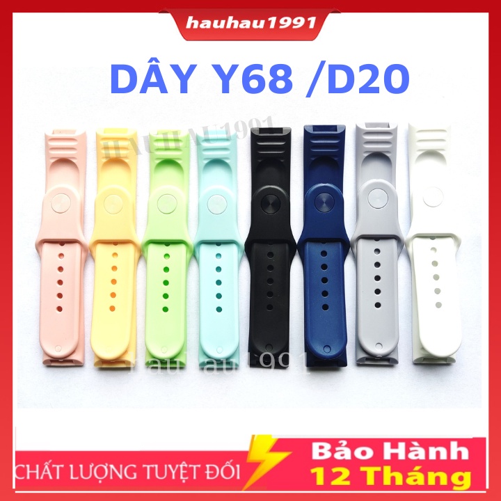 Dây Đeo Đồng Hồ Làm Từ Silicon Thay Thế Cho Đồng Hồ Y68 / D20 Kiểu Dáng Thời Trang,Loại Đẹp