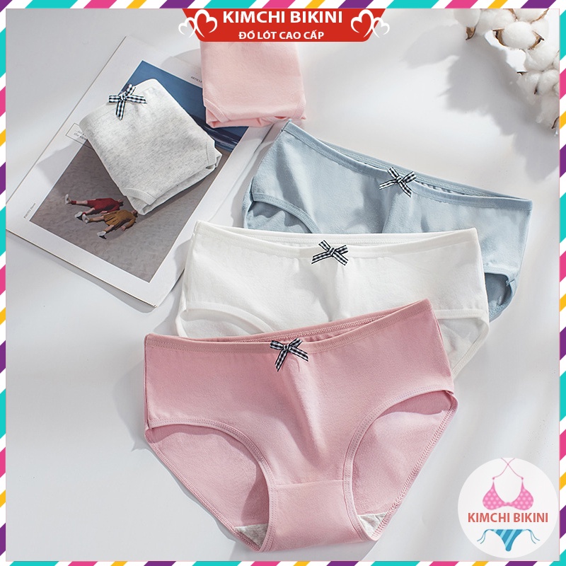 quần lót nữ cotton mẫu mã đa dạng nhiều màu sắc chị em tha hồ chọn KIMCHIBIKINI quần lót cotton nữ vải mềm mát QL008