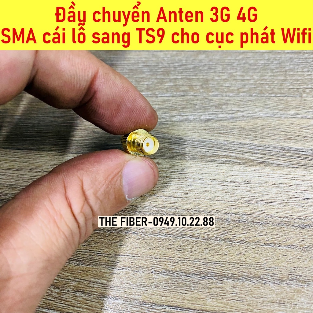 Đầu chuyển Anten 3G 4G SMA cái lỗ sang TS9 cho cục phát Wifi