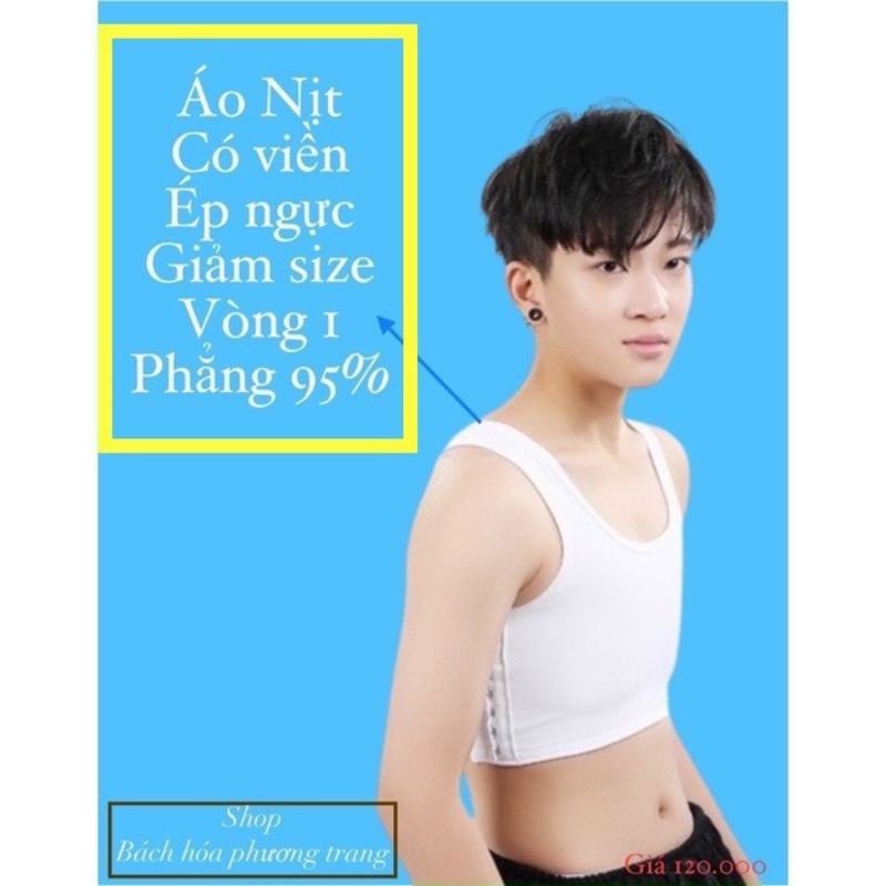 Áo Nịt tomboy- Ngắn Có Viền [ Bản Nịt Gen Cứng Bó Trước Ngực ]