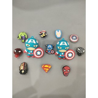Set Charm Gắn Dép siêu nhân cap (2 charm to + 10 charm bé)