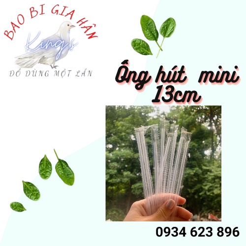 Ống Hút Nhựa Mỏng Bọc Màng 4Mm Dài 13Cm Dùng 1 Lần Tiện Lợi 100G ~140 Ống - Dodung1Langiahan2211
