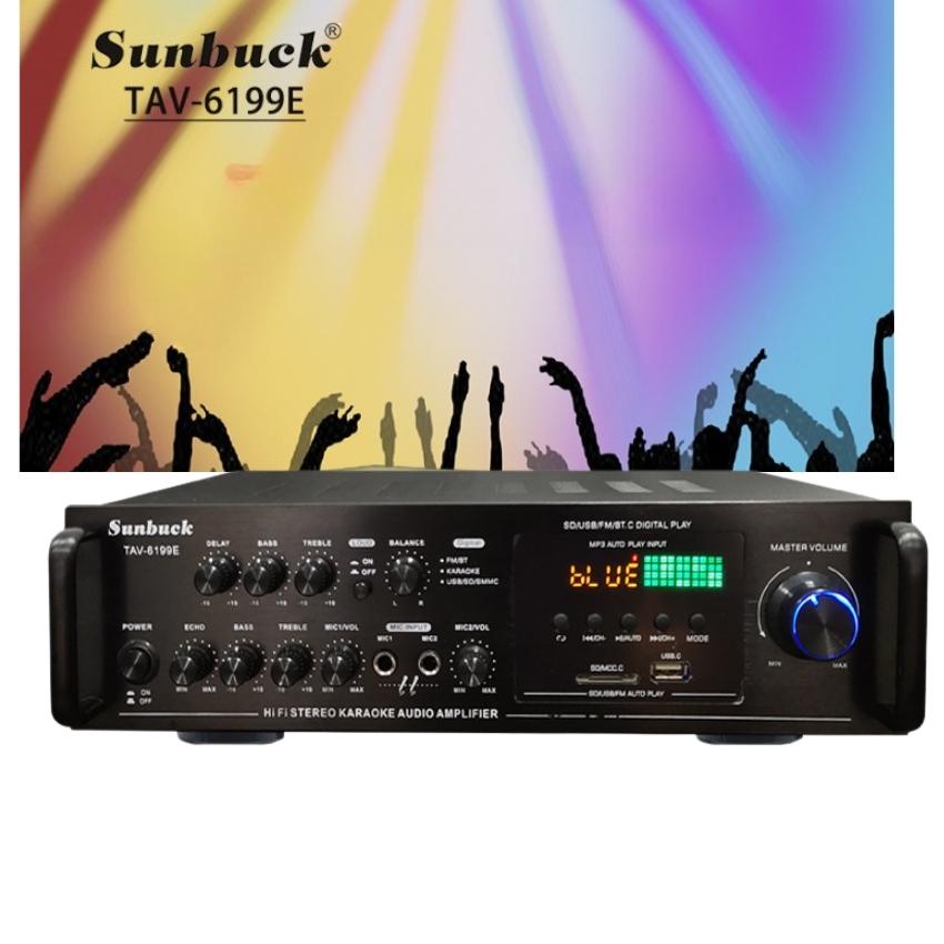 Amply karaoke bluetooth, Âm ly 220V, Amly bluetooth SUNBUCK TAV-6199E 5 kênh cắm loa sub đánh siêu đỉnh