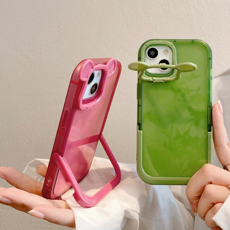 Ốp Điện Thoại Trong Suốt Chống Sốc Họa Tiết Gấu Dễ Thương Cho iPhone 14 13 12 11 Pro Max