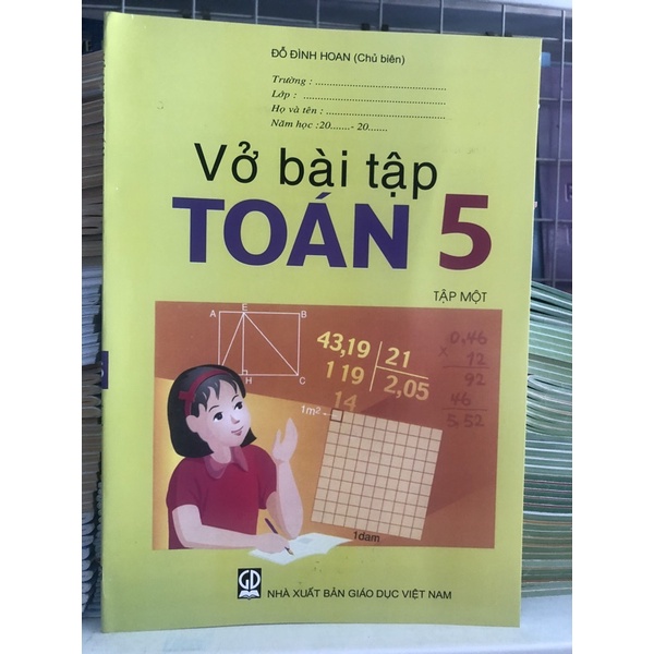 vở bài tập toán lớp 5 tập 1 + Bút chì 2b