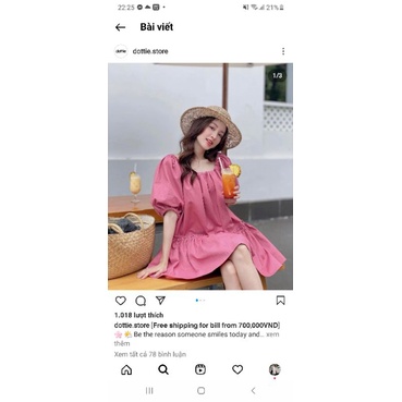 đầm dottie size S used 1 lần