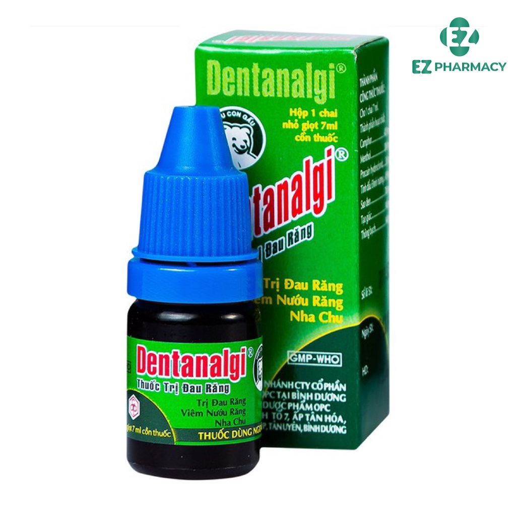 Dentanalgi Nước chấm sâu răng chỉ định cho đau răng, viêm nướu 7ml - EZ Pharmacy