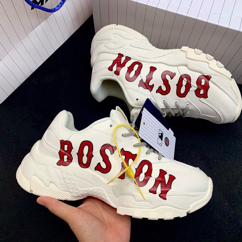 Giày mlb boston thể thao nam nữ trắng cao cấp fullbox độn đế cao cổ tăng chiều cao 5cm , em này siêu êm , đẹp luôn nhT7