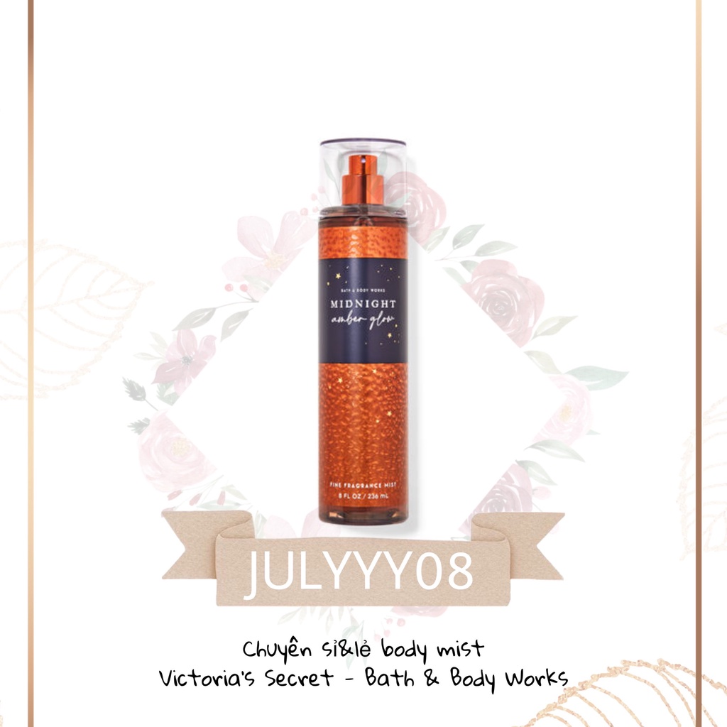 Xịt Thơm Toàn Thân MIDNIGHT AMBER GLOW Mist +jɥȽÿ08+