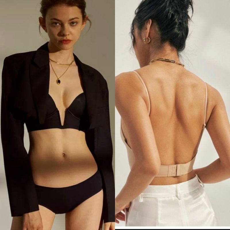 Áo bra bralete khoét cổ V sexy lưng chữ U khoe lưng trần gợi cảm 1881 [MEOW Corset]