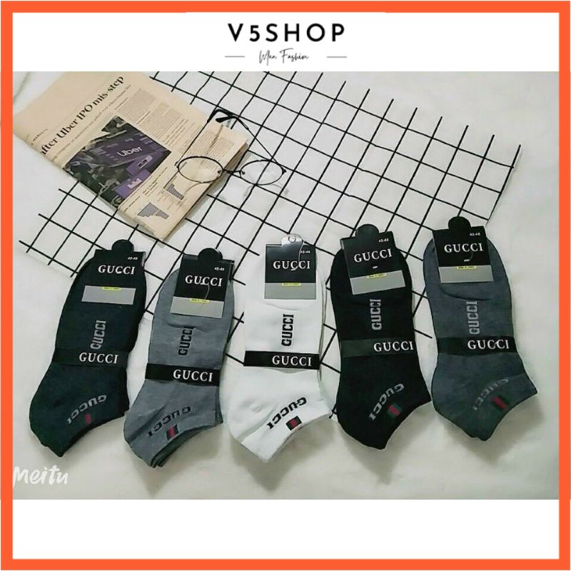 Tất vớ nam nữ cổ ngắn Gucci 🍉FREESHIP🍉 cotton êm chân TN98
