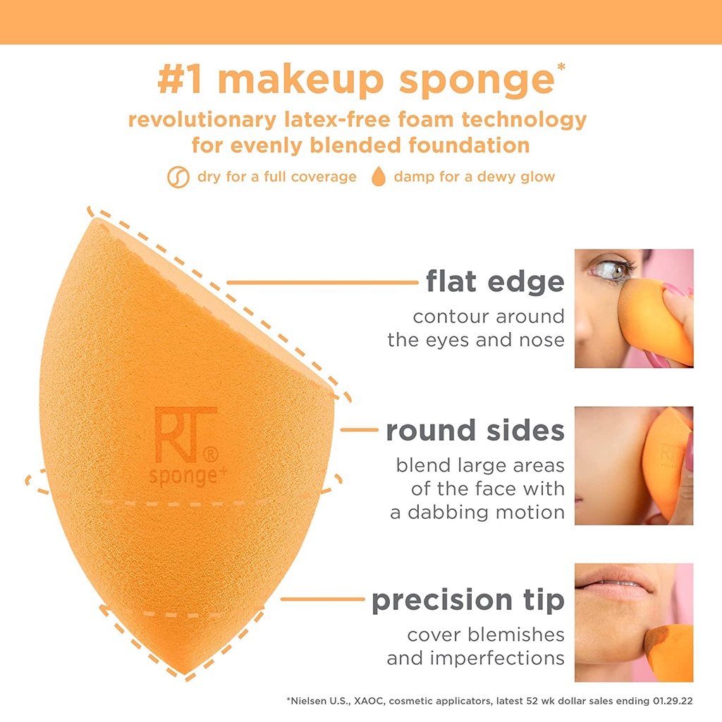 Set 3 Mút Trang Điểm Real Techniques Ultimate Makeup Sponge Blending And Setting Trio