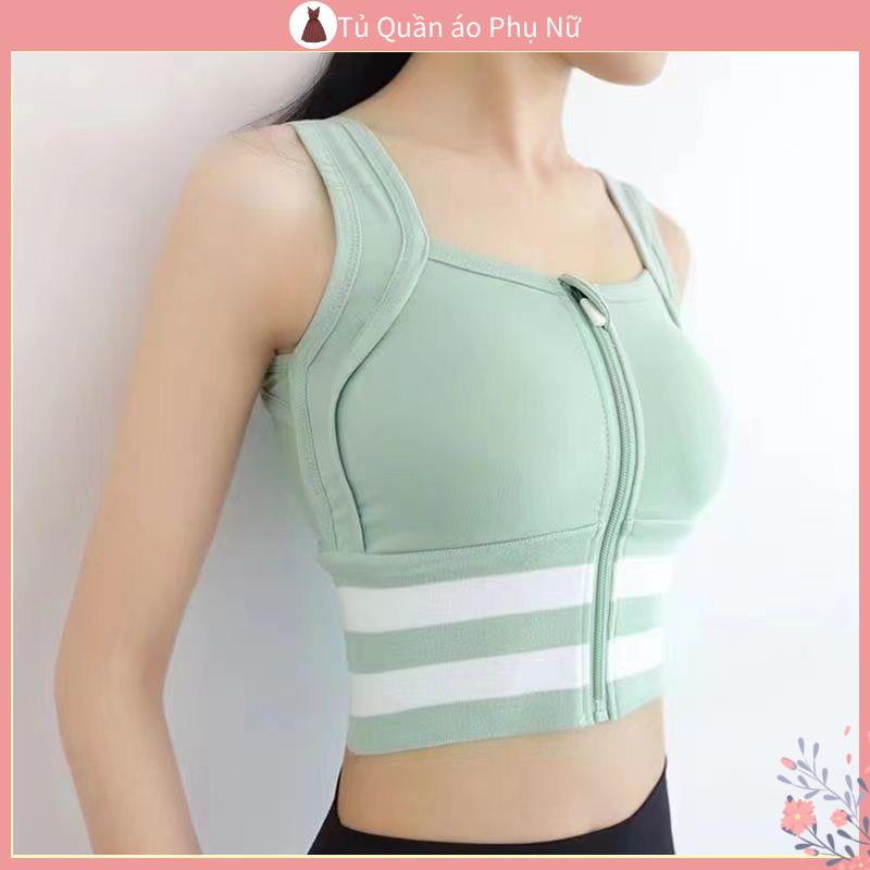 O khoa Học N o Blazer Áo Ngực Thể Thao Khóa Kéo Trước Chống Sốc Chống Chảy Xệ Tập Thể Dục Ngoài Trời Cho Nữ