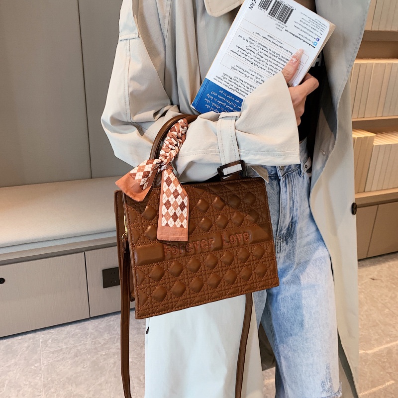 IELGY Túi Xách Cỡ Lớn In Chữ Phong Cách retro Hàn Quốc Cho Nữ