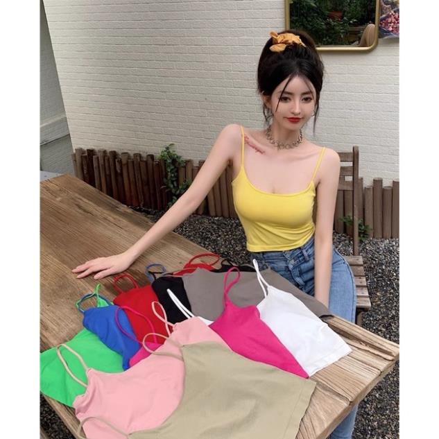 Áo Bra Nữ 2 Dây Mảnh Softie Dáng Lửng Có Đệm Ngực Hot Trend Mới 2326