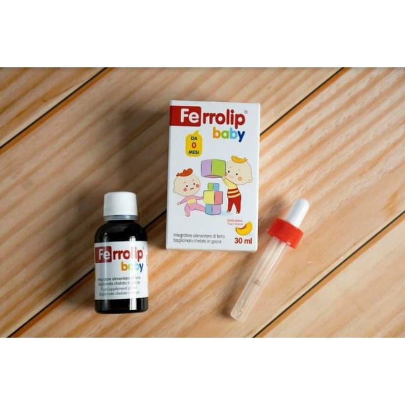 Siro vitamin Ferrolip Baby 30ml vị đào thơm ngon, bổ sung sắt cho bé - Thanh Thảo Pharmacy