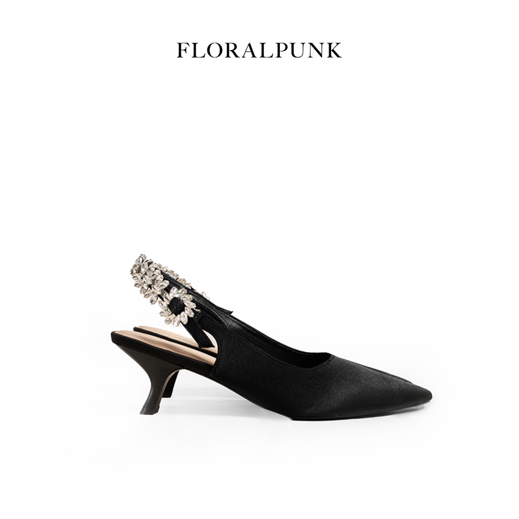 Giày Cao Gót Floralpunk Crystal Slingback Heels 5cm