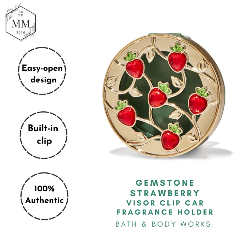 Kẹp tinh dầu xe và Tinh dầu thơm xe Bath & Body Works 6ml nhiều mùi khử mùi, thanh lọc không khí, thơm xe