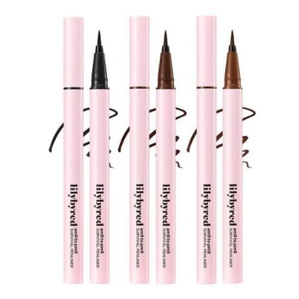 Bút Dạ Kẻ Mắt Nước Lilybyred Siêu Mảnh - Không Trôi am9 to pm9 Survival Pen Liner 0.6g