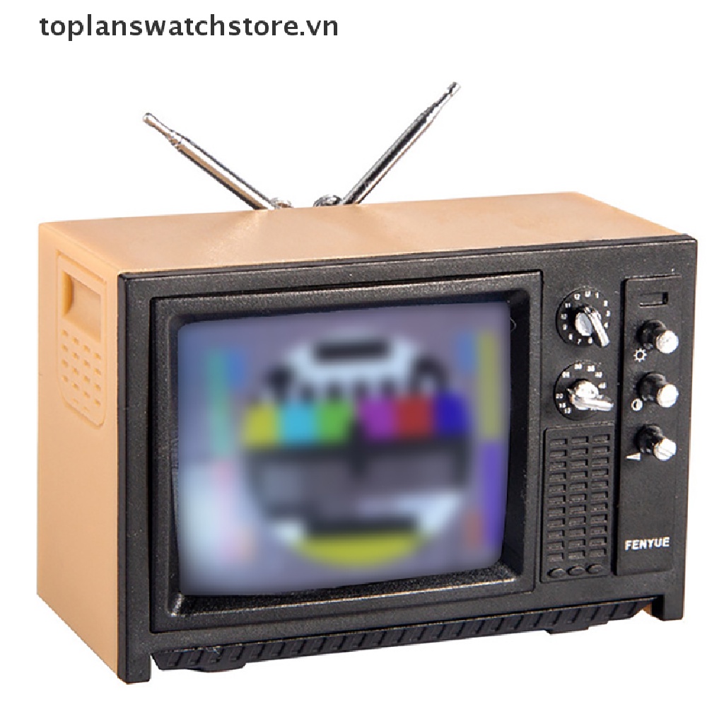 Toplanswatchstore Mô Hình tv mini Trang Trí Nhà Búp Bê Phong Cách retro