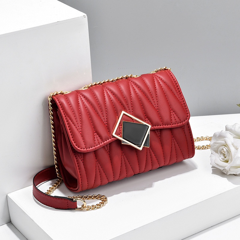 IELGY Túi Đeo Chéo Dây Xích Kim Loại Thời Trang Dễ Phối Đồ Cho Nữ