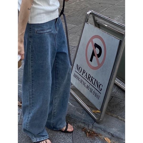 chất liệu jeans mềm lưng cao fom đẹp