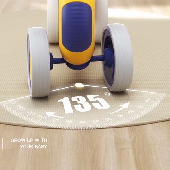 Xe chòi chân cho bé cao cấp 4 bánh chống đổ có nhạc và đèn phát sáng vui nhộn tải trọng 80kg .