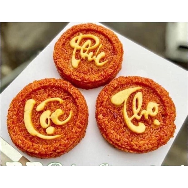 Bộ khuôn đóng xôi 5 chi tiết chữ PHÚC-LỘC-THỌ đường kính 12cm