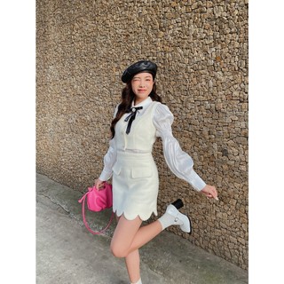 Somee studio Maika set Set dạ lông thỏ