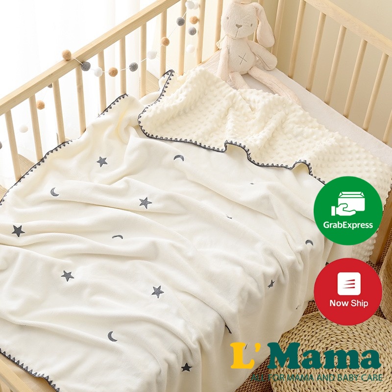 Chăn Nhung Hạt Đậu 1m*1m2 - Chăn Nhung Thêu Hình Siêu Xinh Siêu Mềm Mịn Cho Bé Phong Cách Hàn Quốc
