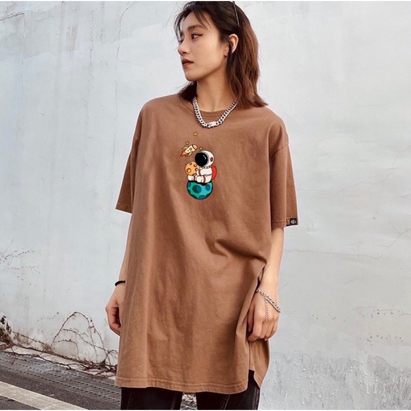 Áo thun phông logo tay nam nữ PINK tay lỡ form rộng PHI HÀNH GIA CUTE Uniaex