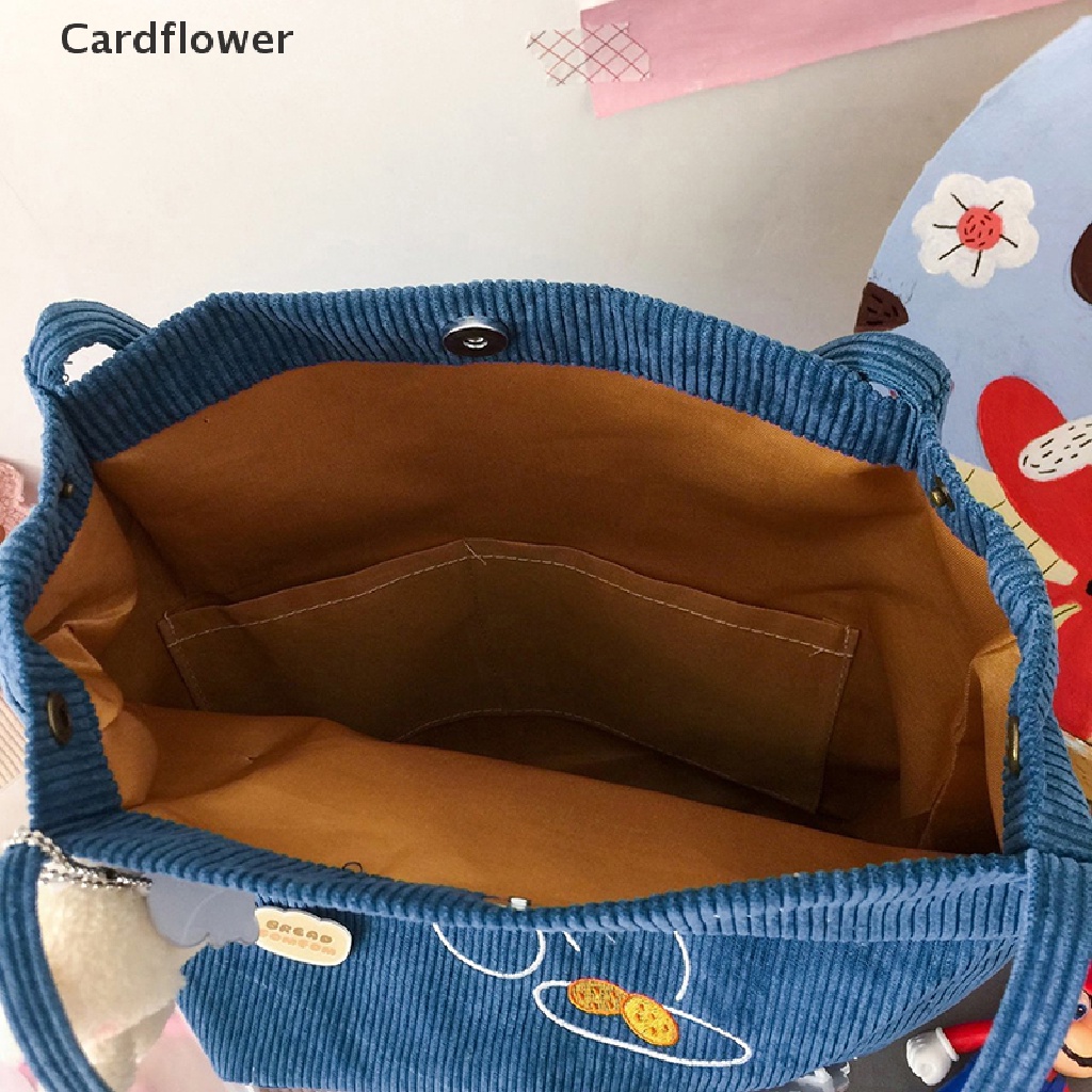 < Cardflower > Túi Đeo Vai / Xách Tay / Đeo Chéo Hình Gấu Bông Vải Nhung Nhật Bản Mới Bán Chạy