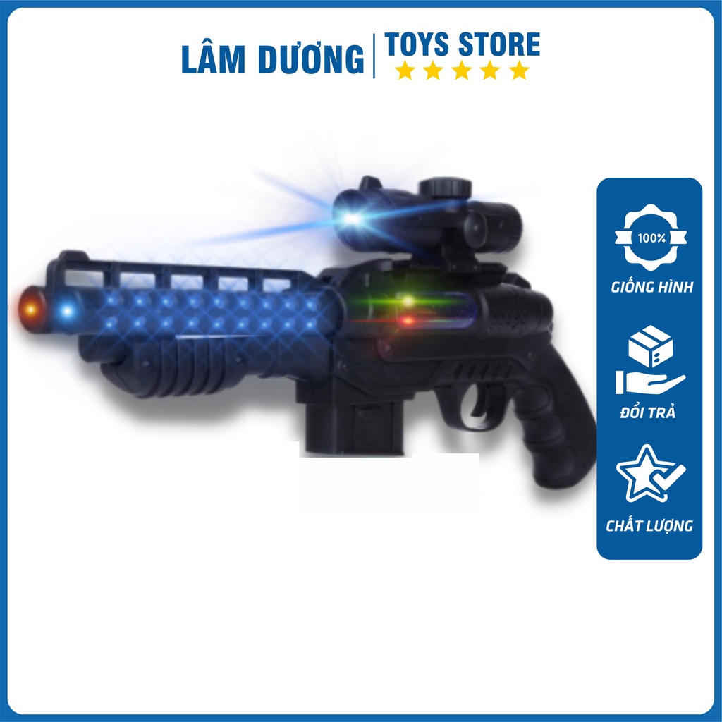 Đồ chơi súng nhựa shotgun chạy pin có đèn phát sáng và âm thanh sống động