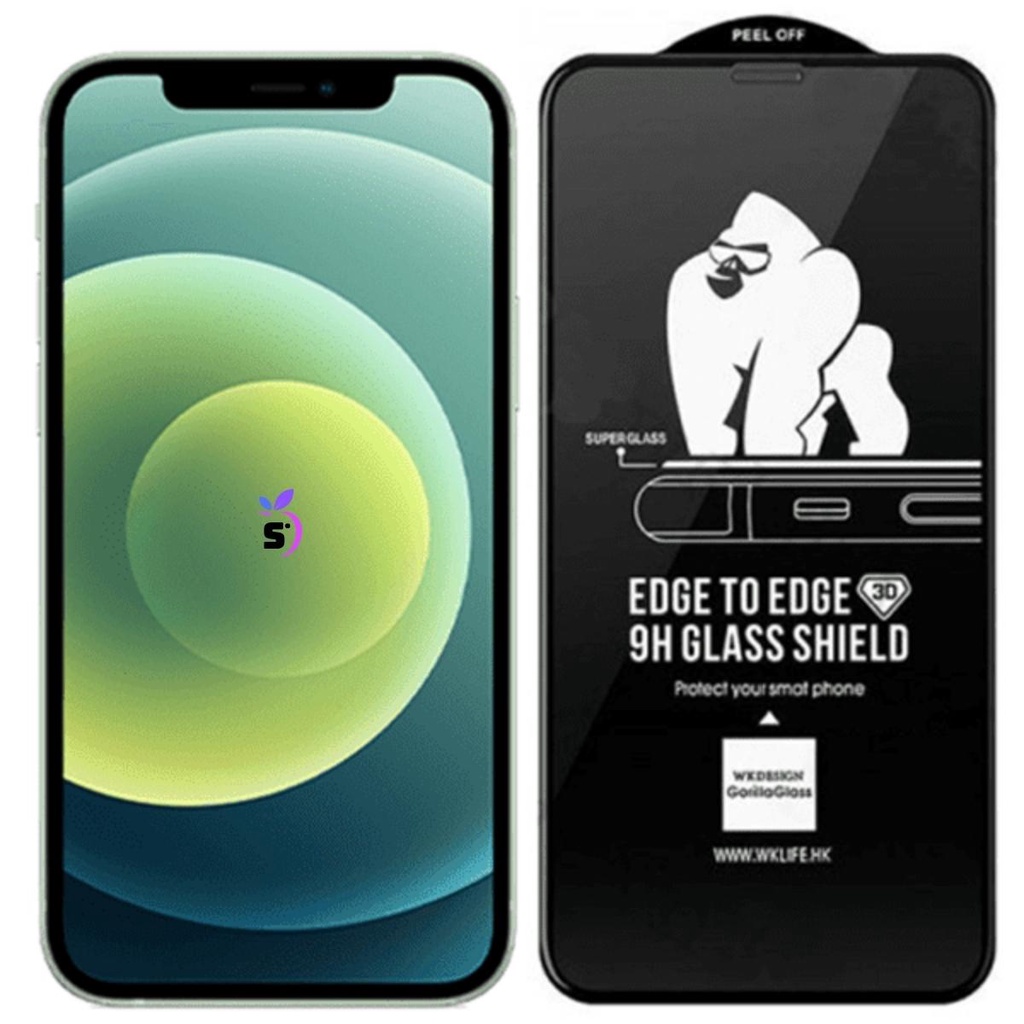 Kính cường lực iphone xịn,Full màn Kingkong WKdesign độ cứng 9H dày 0,25mm 6G đến 14Prm