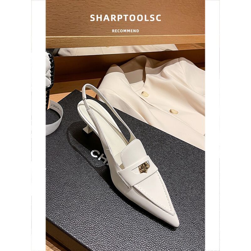 Xăng Đan Cao Gót Mũi Nhọn Kiểu Châu Âu Thời Trang Mùa Hè 2022 Cho Nữ