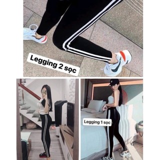 Quần legging sọc dọc chất thun thái lan