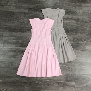 BEUCLOSET - Đầm cut-out vai form xếp ly xuất hàn