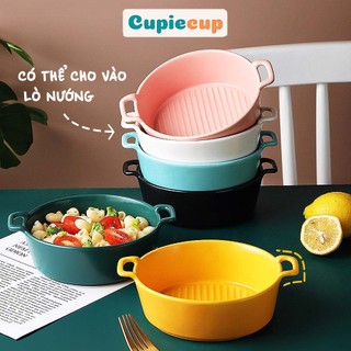 Bát Sứ To Có Tay Cầm, Tô Ăn Mỳ Cỡ Lớn Tiện Lợi Dùng Được Trong Lò Nướng BAT110