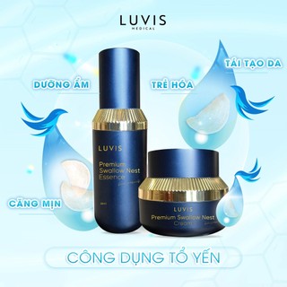 Freeship combo dưỡng trắng luvis face tổ yến & essence